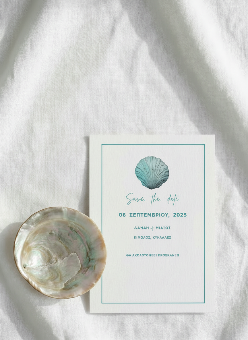 Save the Date κάρτα συλλογής «Whispers in the Sea»