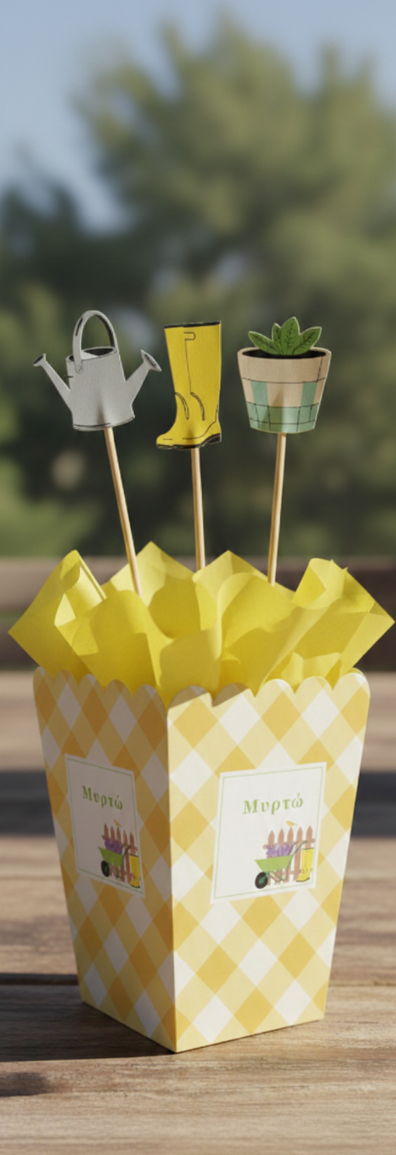 Διακοσμητικά centerpieces για τα τραπέζια συλλογής «Boho Gardener»