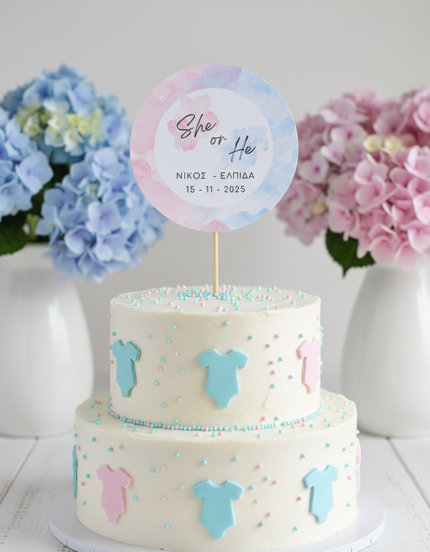 Cake topper συλλογής «Gender Reveal»