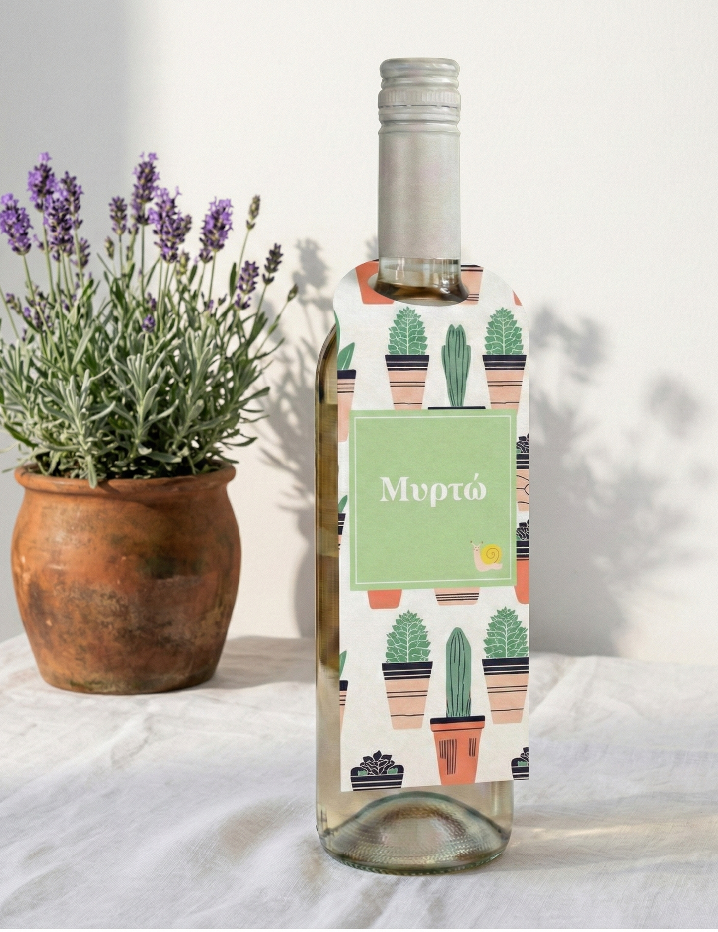 Ετικέτα για μπουκάλι κρασιού συλλογής «Boho Gardener»