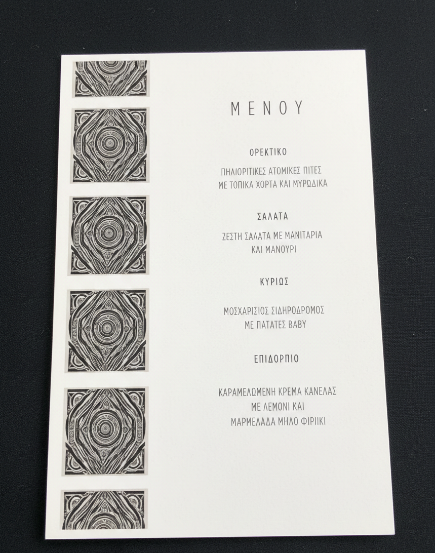 Κάρτες Μενού συλλογής «Boho Ethnic»