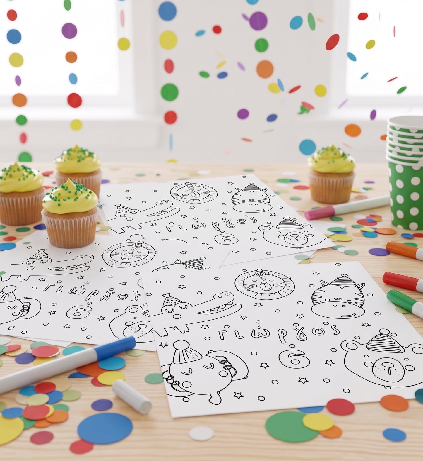 Σελίδες ζωγραφικής συλλογής «Party Animals»