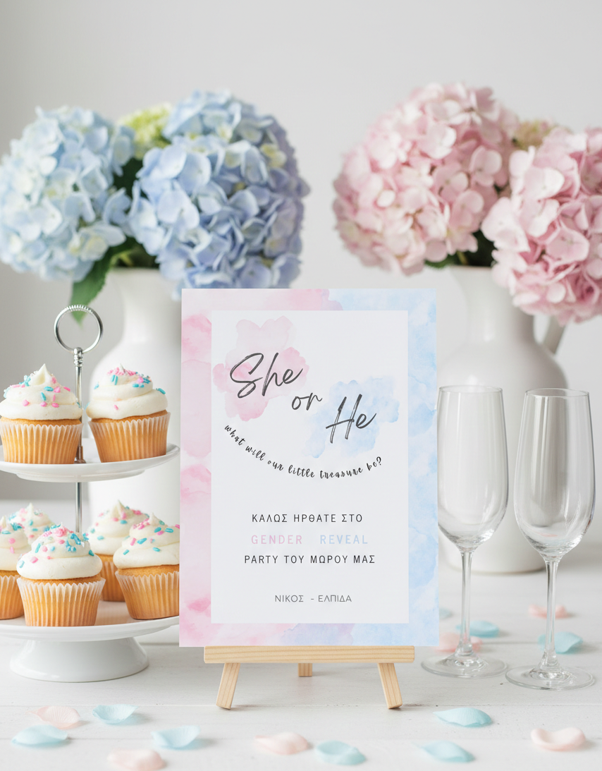 Επιγραφή party συλλογής «Gender Reveal»