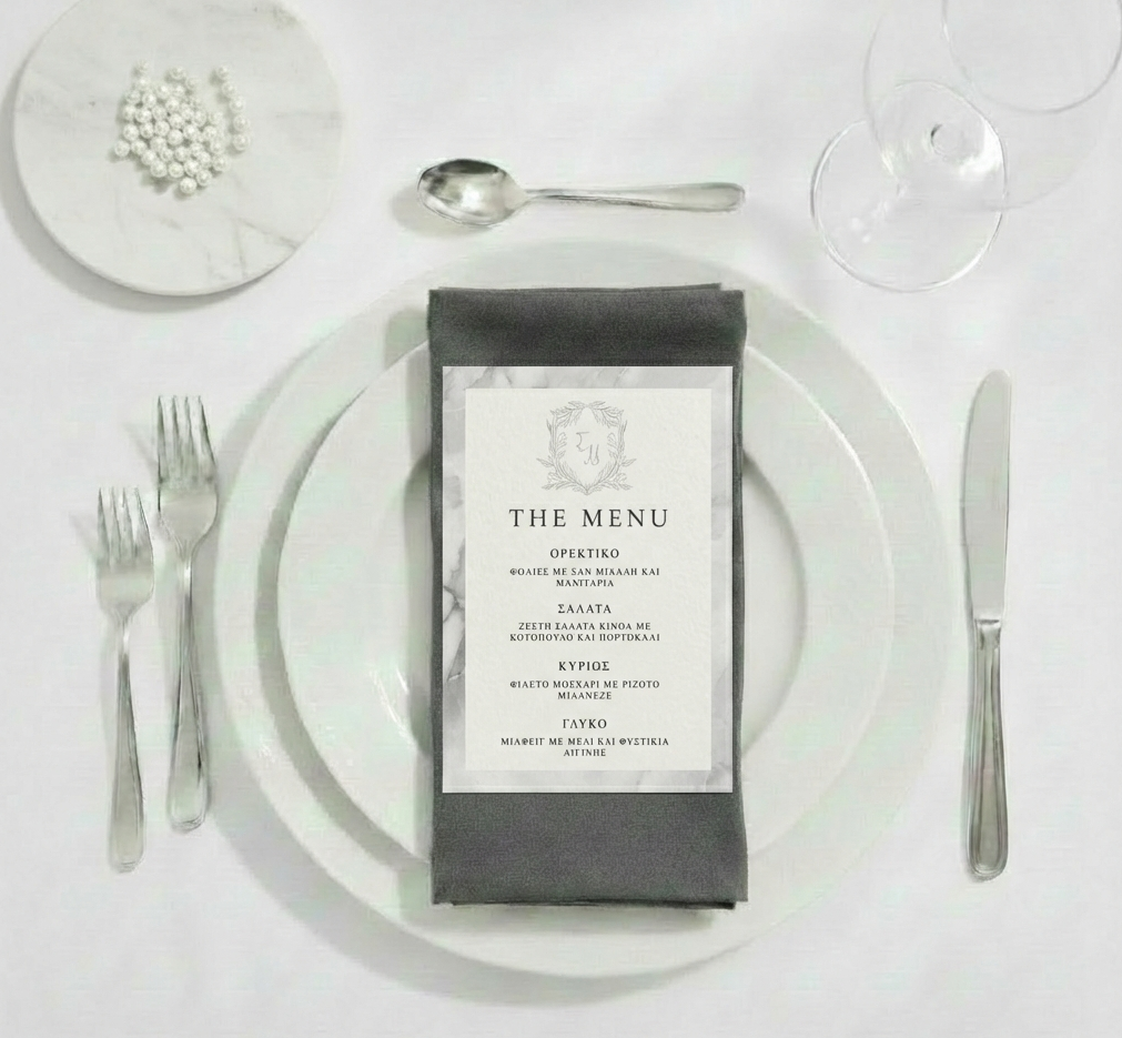 Κάρτες Μενού συλλογής «Marble Effect»