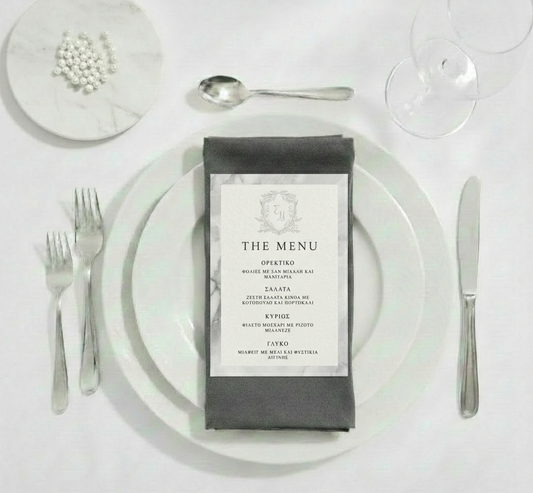 Κάρτες Μενού συλλογής «Marble Effect»