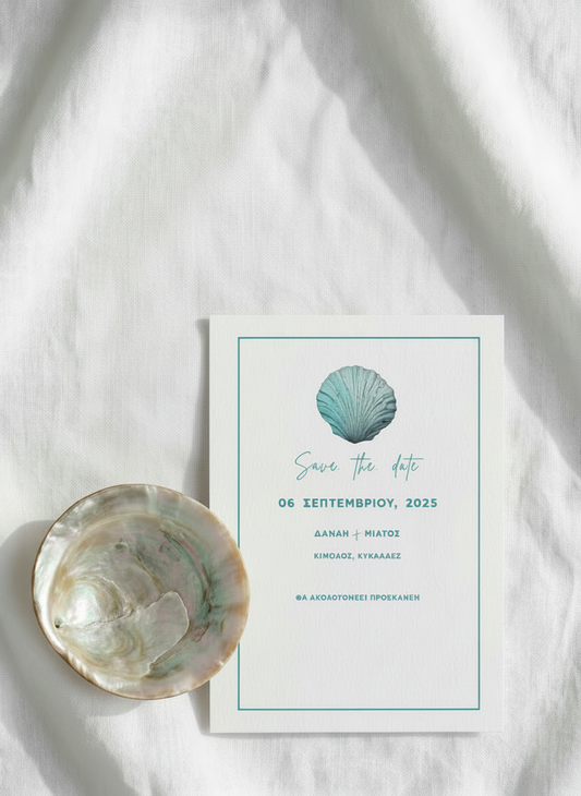 Save the Date κάρτα συλλογής «Whispers in the Sea»