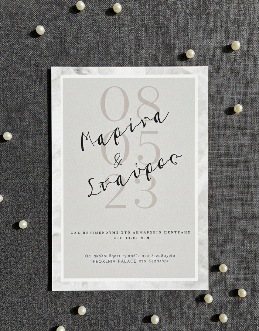 Πρόσκληση συλλογής «Marble Effect»