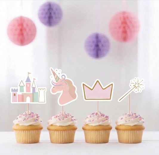 Διακοσμητικά φαγητού/cupcakes συλλογής «Princess Unicorn»