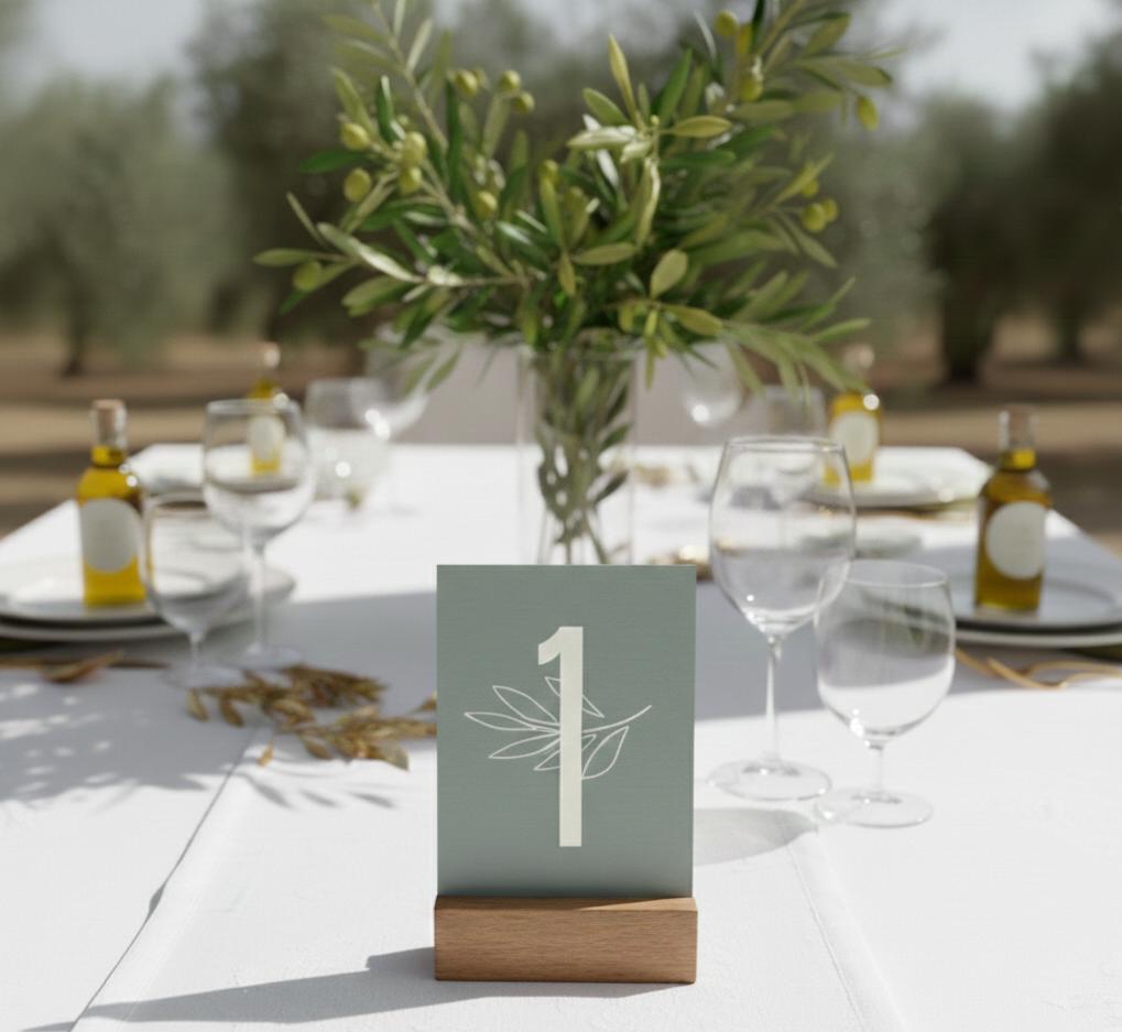 Αρίθμηση τραπεζιών συλλογής «Olive Grove»