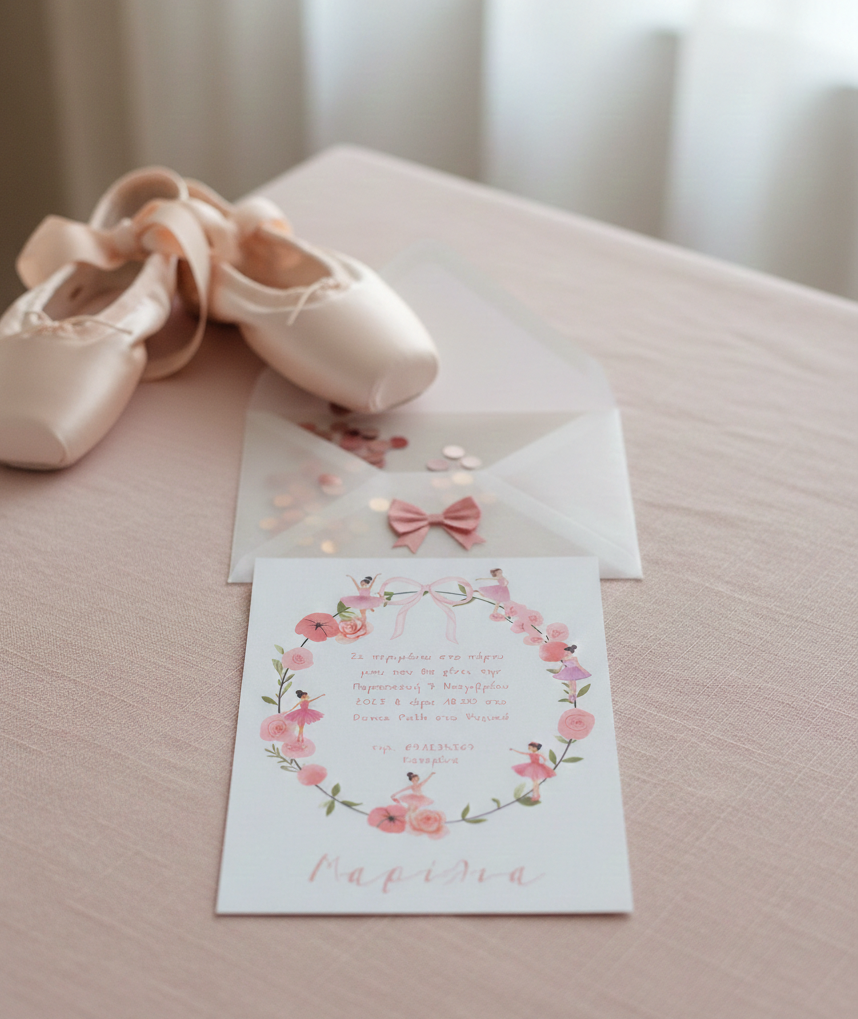 Πρόσκληση συλλογής «Ballet Class»