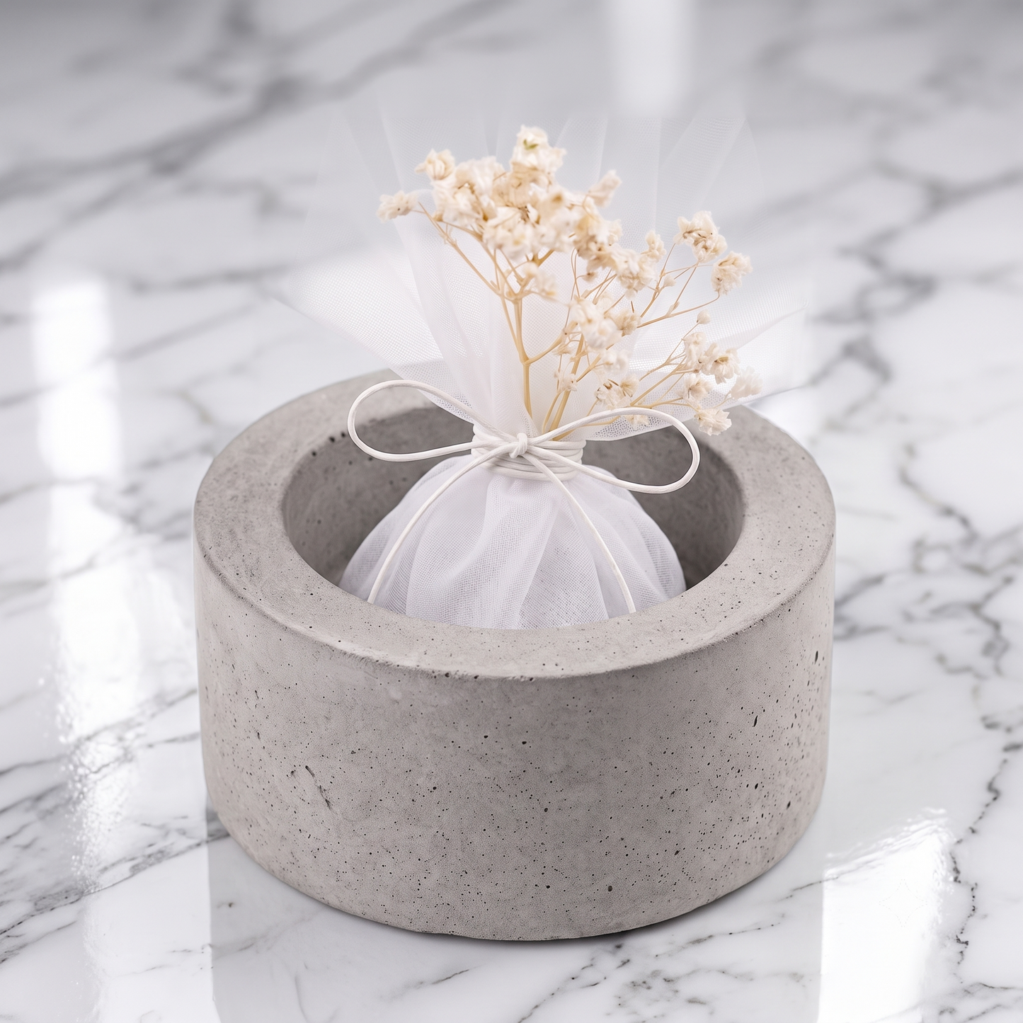 Κεραμική μπομπονιέρα γάμου συλλογής «Marble Effect»