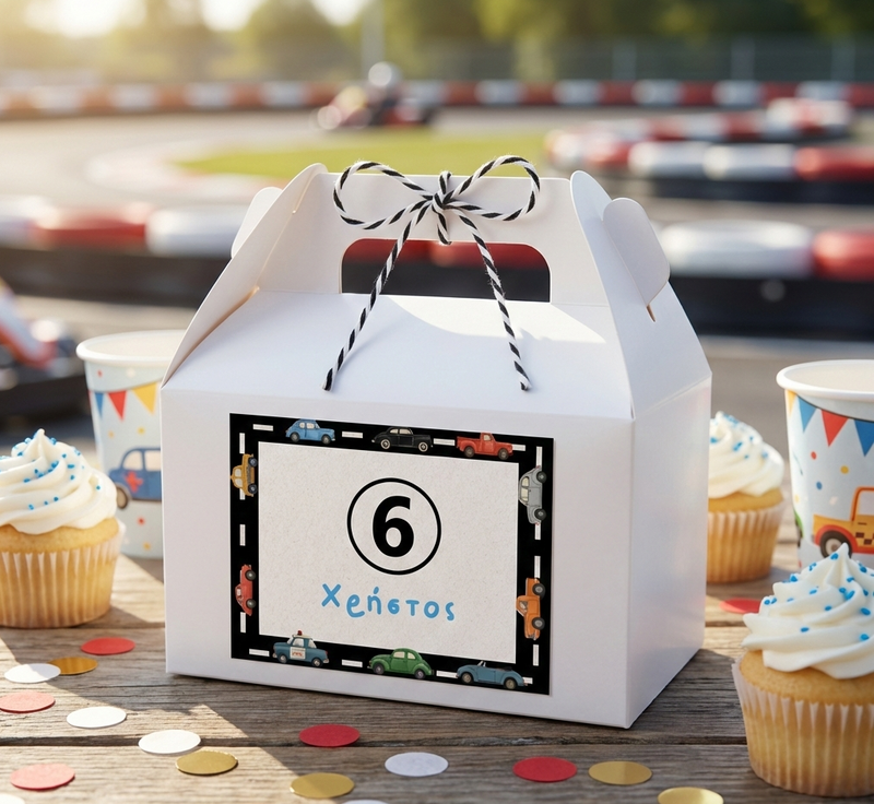 Gift box πάρτυ συλλογής «Vroom vroom Car»