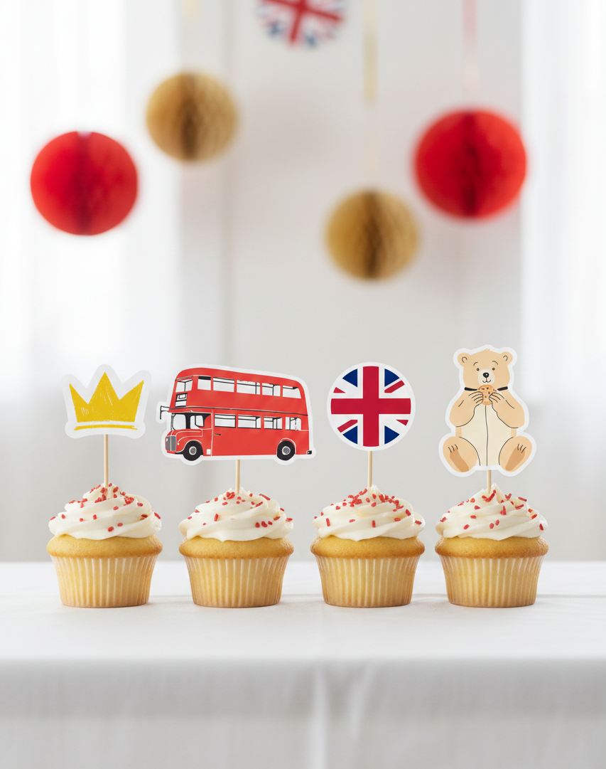 Διακοσμητικά φαγητού/cupcakes συλλογής «Her Majesty»