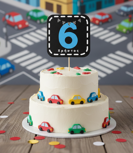 Cake topper συλλογής «Vroom vroom Car»