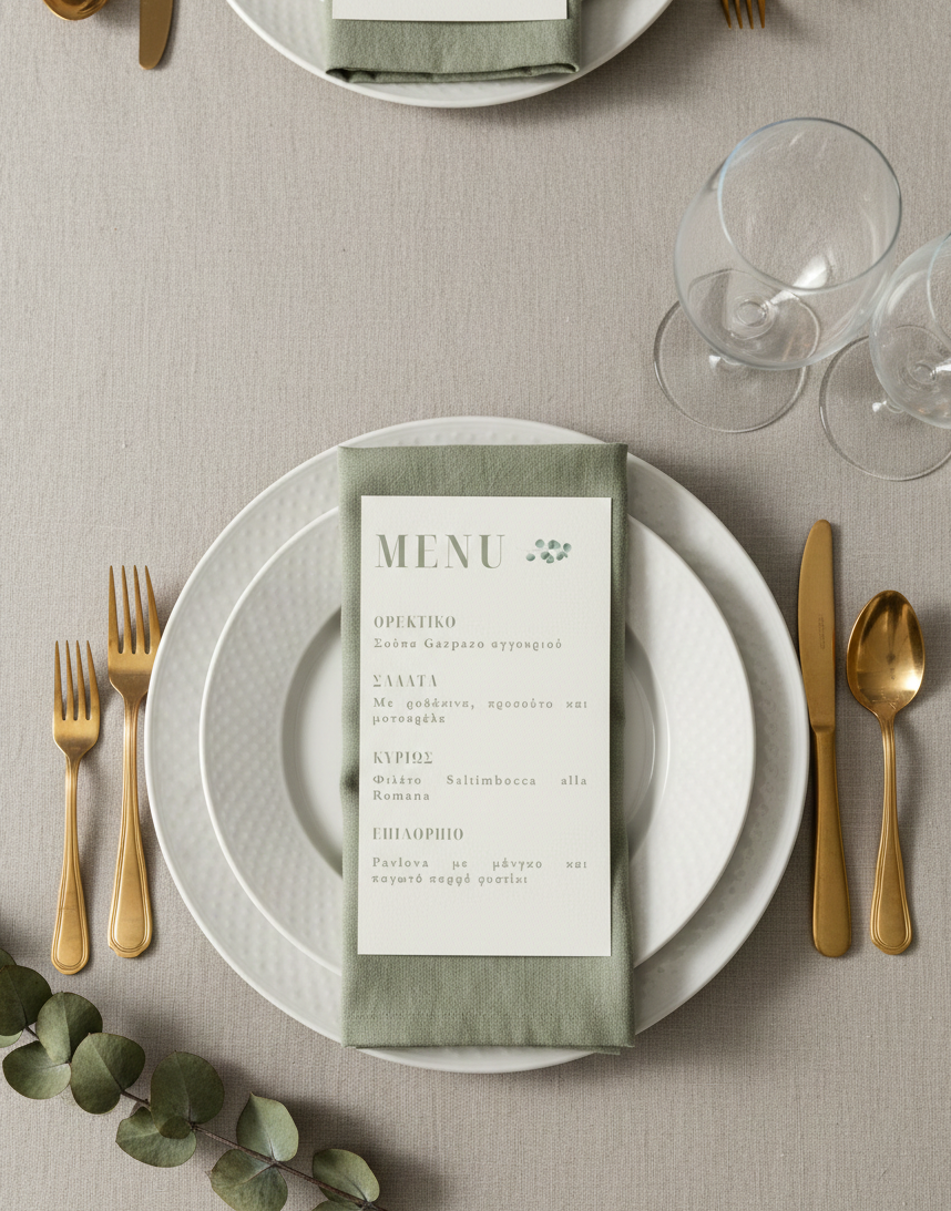 Κάρτες Μενού συλλογής «Eucalyptus Ηerbarium»