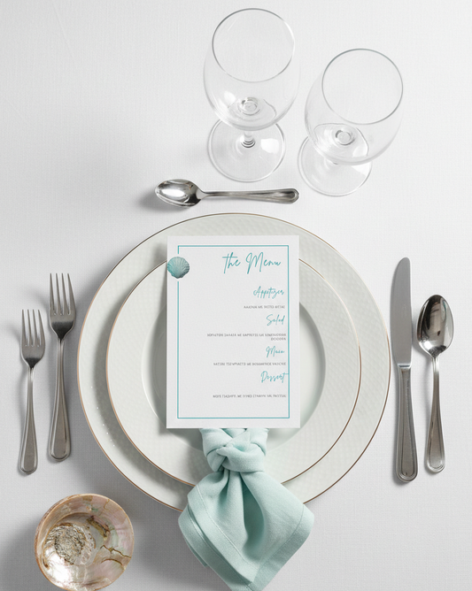 Κάρτες Μενού συλλογής «Whispers in the Sea»