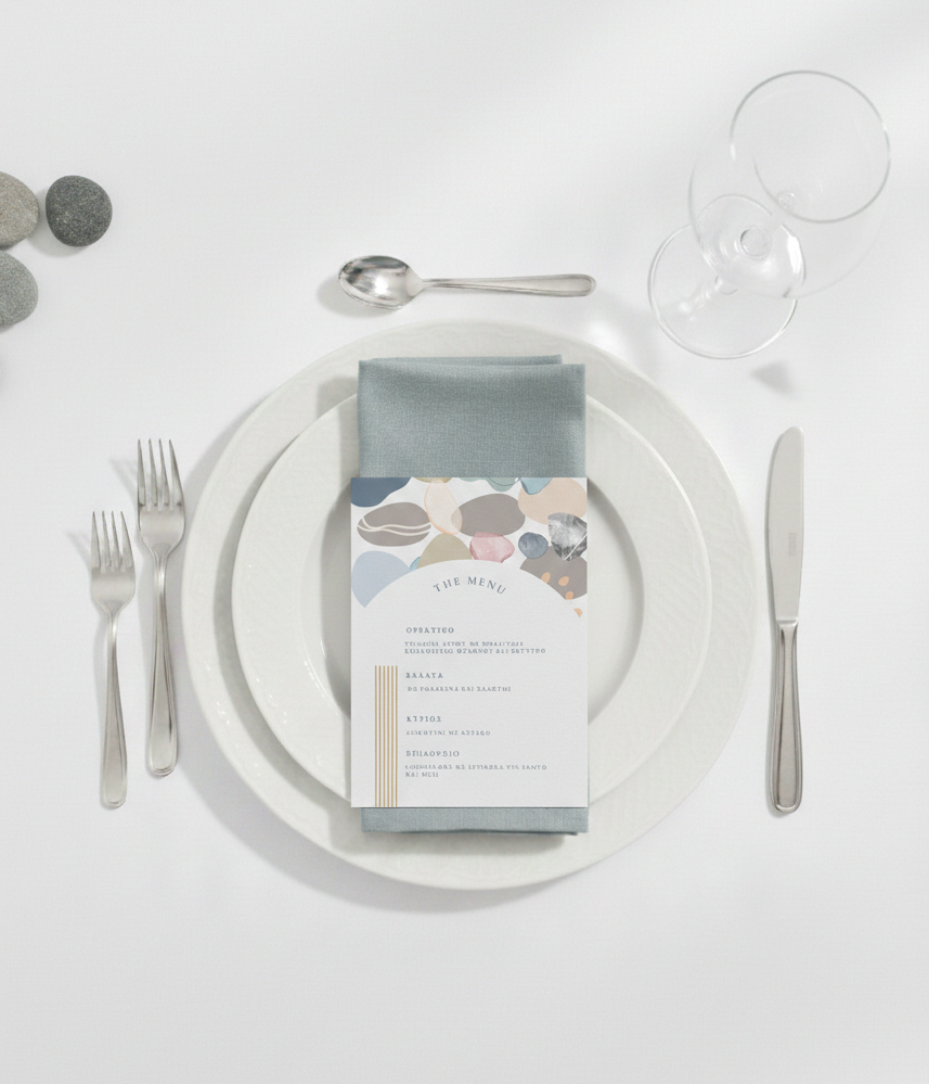 Κάρτες Μενού συλλογής «Pebble»