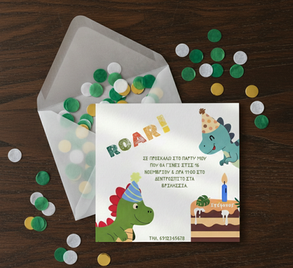 Πρόσκληση συλλογής «Roar little Dino»