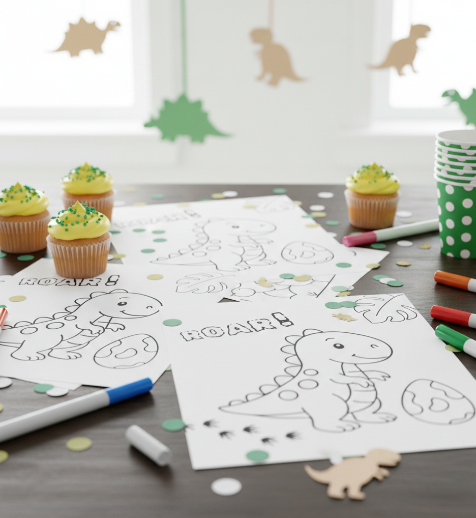 Σελίδες ζωγραφικής συλλογής «Roar little Dino»