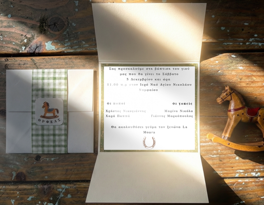 Πρόσκληση συλλογής «Vintage rocking Horse»